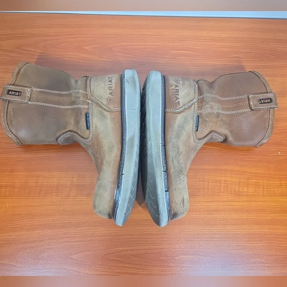 MENS Ariat Rebar Wedge Pull On Waterproof Composite Toe Work Boots sz 7EE AS IS
